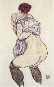Egon Schiele woman undressing Germany oil painting artist